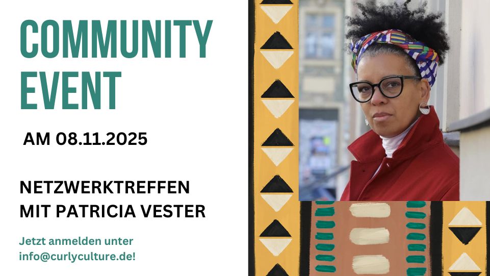 Foto von Patricia Vester mit Info zur Veranstaltung